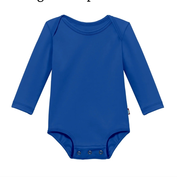 City Threads Royal Blue Long Sleeve Rashguard Onesie - Picture 1 of 3